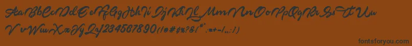 Markinson-fontti – mustat fontit ruskealla taustalla