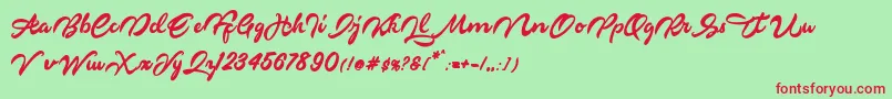 Markinson Font – Red Fonts on Green Background