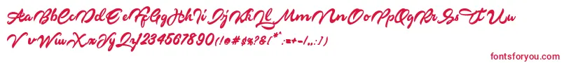 Markinson-fontti – punaiset fontit valkoisella taustalla