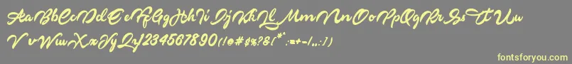 Markinson-fontti – keltaiset fontit harmaalla taustalla