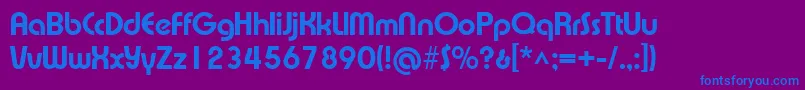 Xprsvxb Font – Blue Fonts on Purple Background