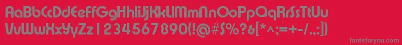 Fonte Xprsvxb – fontes cinzas em um fundo vermelho