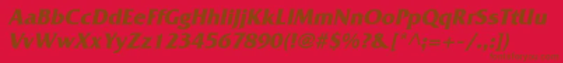 More about FritzBoldItalic Font FritzBoldItalic Font – Brown Fonts on Red Background