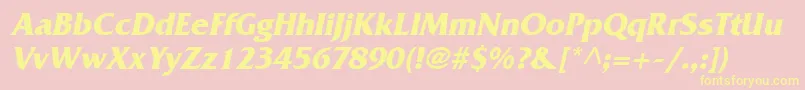 FritzBoldItalic Font – Yellow Fonts on Pink Background