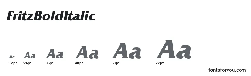 FritzBoldItalic Font Sizes