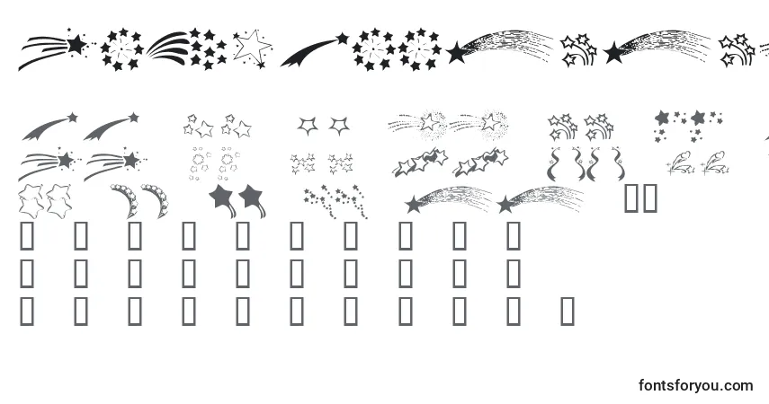 Schriftart KrStarryEyed – Alphabet, Zahlen, spezielle Symbole