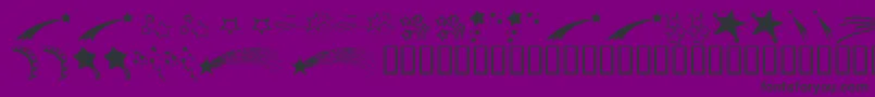 Fonte KrStarryEyed – fontes pretas em um fundo violeta