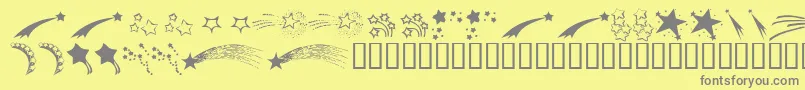 Czcionka KrStarryEyed – szare czcionki na żółtym tle