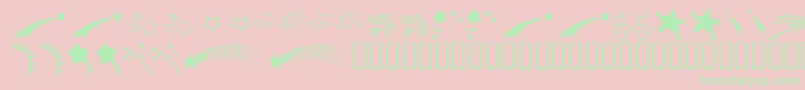 KrStarryEyed Font – Green Fonts on Pink Background