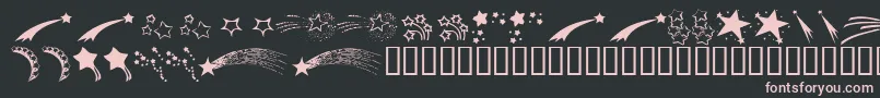 フォントKrStarryEyed – 黒い背景にピンクのフォント