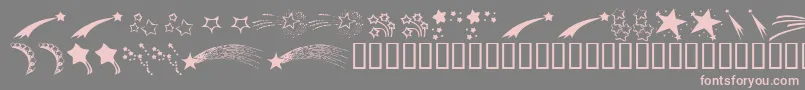 KrStarryEyed-fontti – vaaleanpunaiset fontit harmaalla taustalla