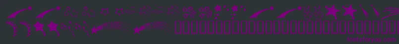 Шрифт KrStarryEyed – фиолетовые шрифты на чёрном фоне