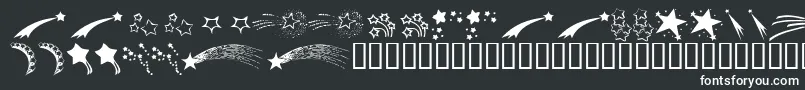 Czcionka KrStarryEyed – białe czcionki na czarnym tle