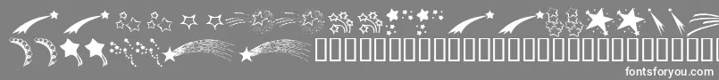 Czcionka KrStarryEyed – białe czcionki na szarym tle