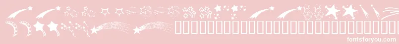 KrStarryEyed Font – White Fonts on Pink Background