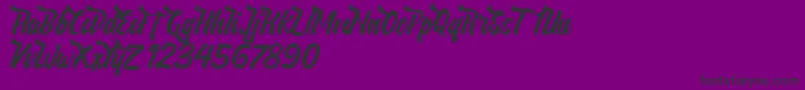 NeldaFree-fontti – mustat fontit violetilla taustalla
