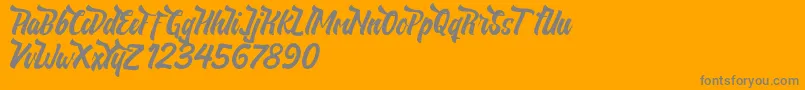 NeldaFree Font – Gray Fonts on Orange Background