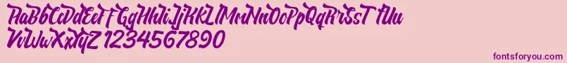 NeldaFree Font – Purple Fonts on Pink Background