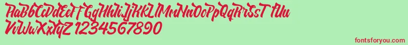 NeldaFree Font – Red Fonts on Green Background