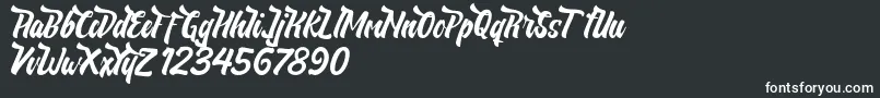 NeldaFree-fontti – valkoiset fontit mustalla taustalla