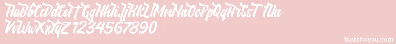 NeldaFree Font – White Fonts on Pink Background