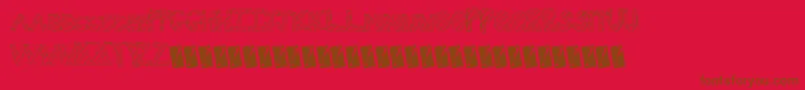 Wallfresh Font – Brown Fonts on Red Background
