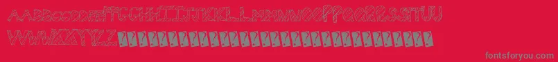 フォントWallfresh – 赤い背景に灰色の文字