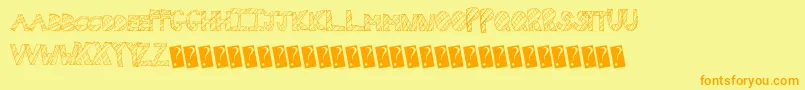 Wallfresh Font – Orange Fonts on Yellow Background