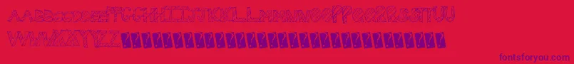 Wallfresh Font – Purple Fonts on Red Background