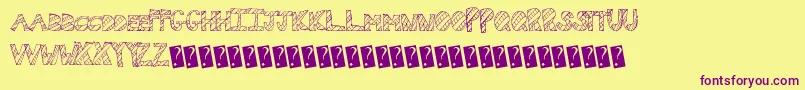 Wallfresh Font – Purple Fonts on Yellow Background