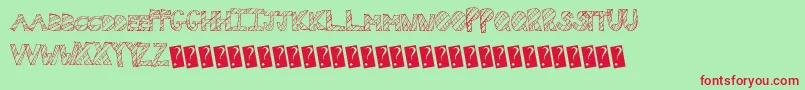 Wallfresh Font – Red Fonts on Green Background