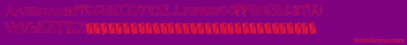 Wallfresh Font – Red Fonts on Purple Background