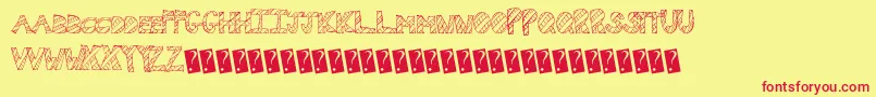 Wallfresh Font – Red Fonts on Yellow Background