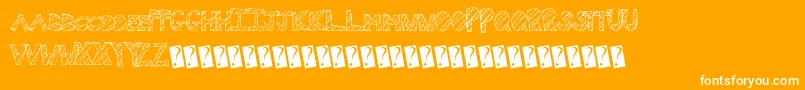 Wallfresh-Schriftart – Weiße Schriften auf orangefarbenem Hintergrund