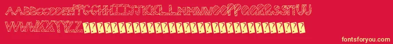 Wallfresh Font – Yellow Fonts on Red Background