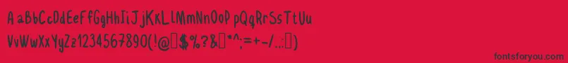 Delgadito Font – Black Fonts on Red Background