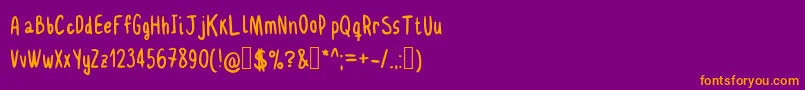 Delgadito Font – Orange Fonts on Purple Background