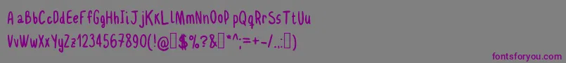 Шрифт Delgadito – фиолетовые шрифты на сером фоне