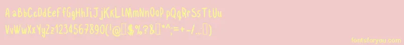 Delgadito Font – Yellow Fonts on Pink Background