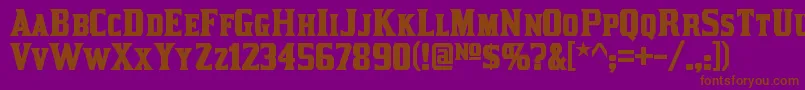 KirstyBold Font – Brown Fonts on Purple Background