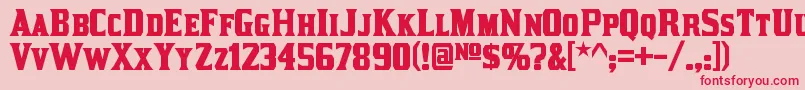 KirstyBold Font – Red Fonts on Pink Background