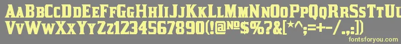 KirstyBold Font – Yellow Fonts on Gray Background