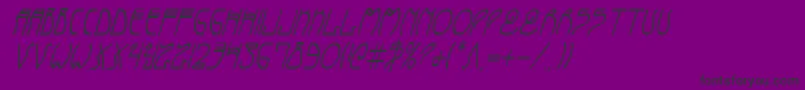 CoyoteDecoCondital-Schriftart – Schwarze Schriften auf violettem Hintergrund