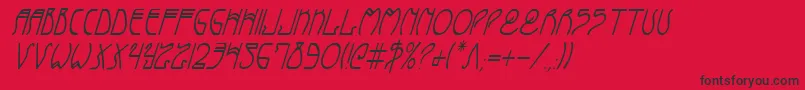 CoyoteDecoCondital-Schriftart – Schwarze Schriften auf rotem Hintergrund