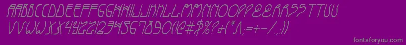 Weitere Informationen zur CoyoteDecoCondital-Schriftart CoyoteDecoCondital-Schriftart – Graue Schriften auf violettem Hintergrund
