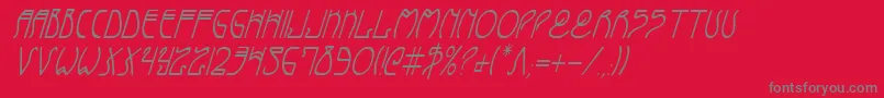 フォントCoyoteDecoCondital – 赤い背景に灰色の文字