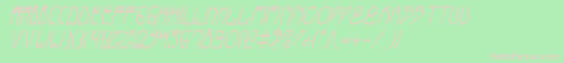 CoyoteDecoCondital Font – Pink Fonts on Green Background