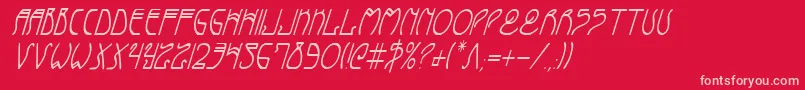 CoyoteDecoCondital-Schriftart – Rosa Schriften auf rotem Hintergrund