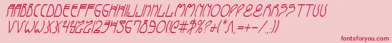 フォントCoyoteDecoCondital – ピンクの背景に赤い文字