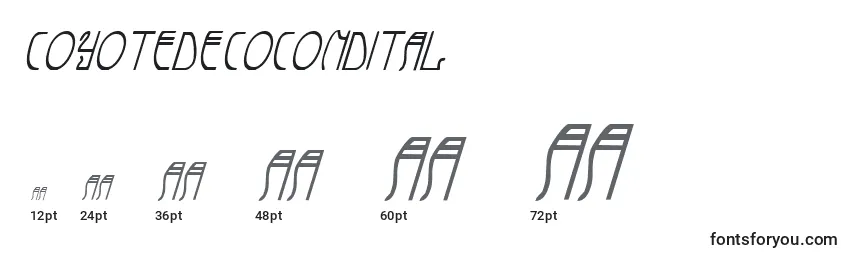 CoyoteDecoCondital Font Sizes